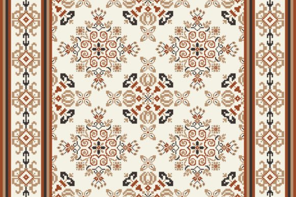 Beautiful Floral Cross Stitch for Apparel