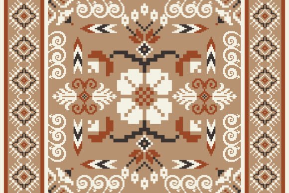 Charming Beautiful Floral Cross Stitch Embroider.