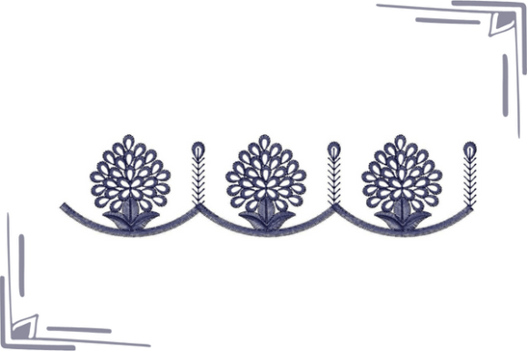 Cut Work Floral Border: A Delicate Touch for Gifts