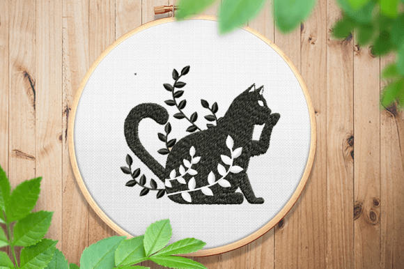 Cute Floral Cat: A Charming Addition to Your Embroidery Projects