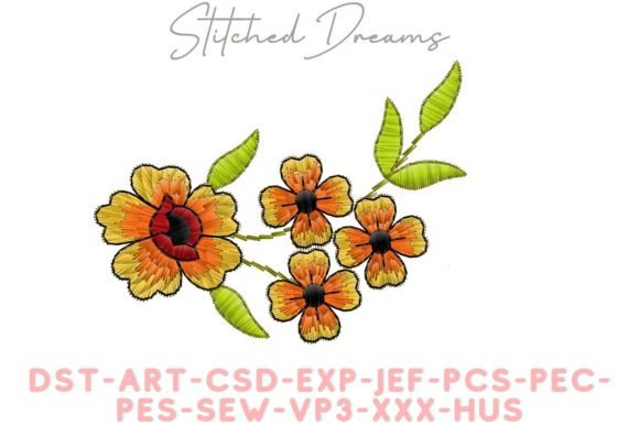 Delicate Flowers: A Charming Addition for Seasonal Embroidery