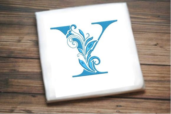 Elegant Floral Alphabet Letter Y for Craft Fairs