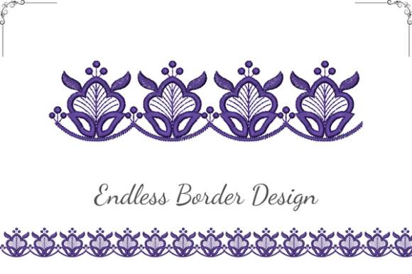 Elegant Floral Border: A Versatile Design for Craft Fairs