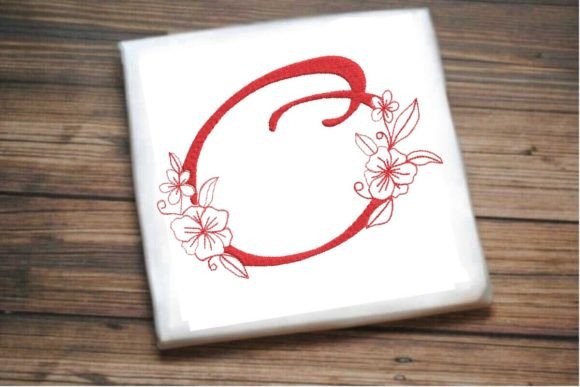Elegant O Floral Monogram Letter for Handmade Goods