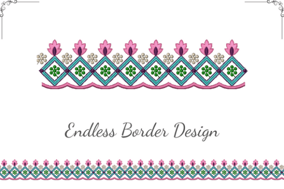 Floral Geometric Border: A Versatile Design