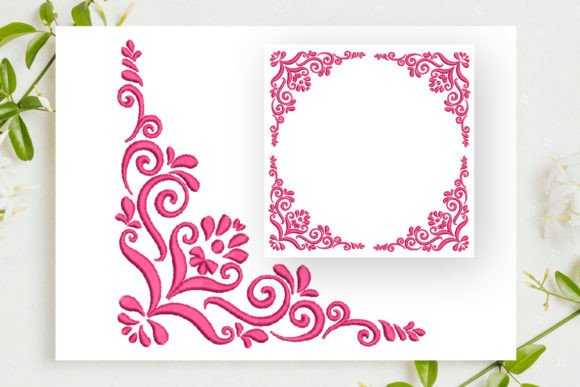 Floral Ornament Corner Border: A Versatile Design