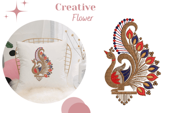 Floral Peacock Patch: A Versatile Design