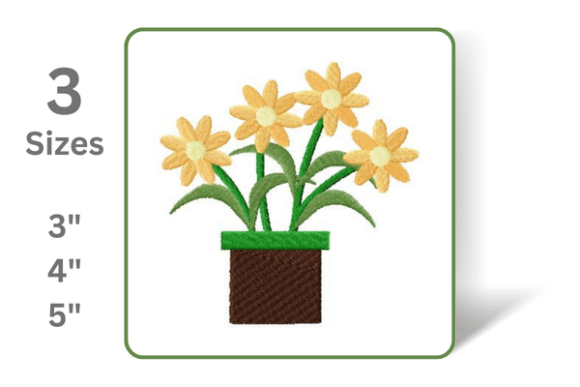 Flower Pot: A Charming Addition to Holiday Embroidery