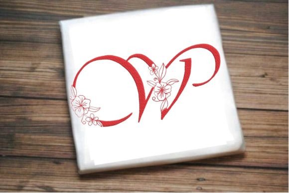 W Floral Monogram Letter: A Perfect Holiday Embellishment