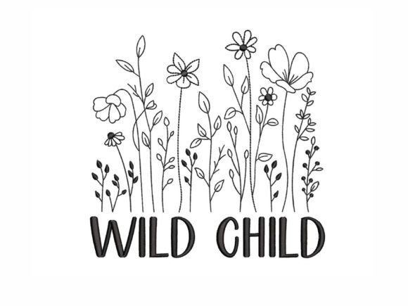 Wild Child: A Captivating Embroidery Design for Etsy